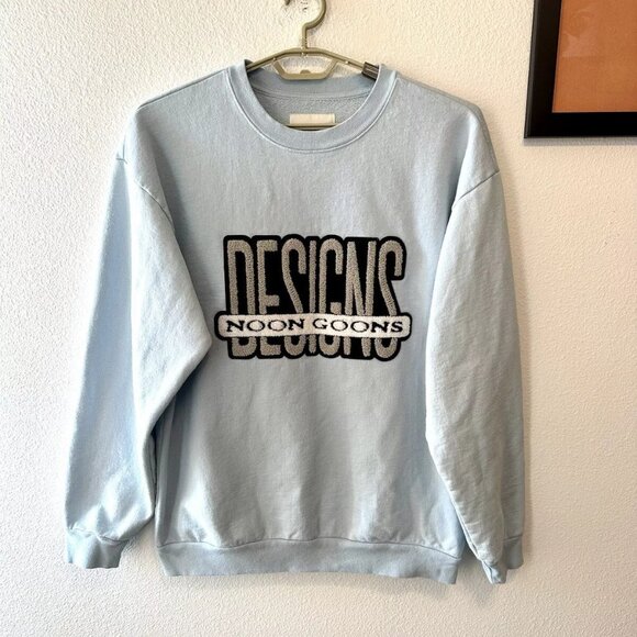 Noon Goons Mens XL Baby Blue Crewneck Sweatshirt Pullover Heavyweight Cotton‎ - Picture 1 of 8